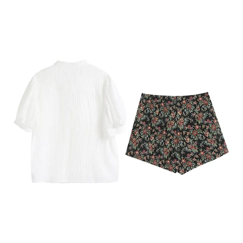 TWOPLUMGIRLS Shirt Matching Sets Women's-1