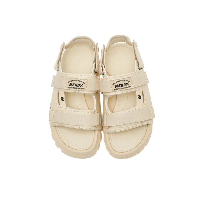 Nerdy Beach Sandals Unisex White/Black-8