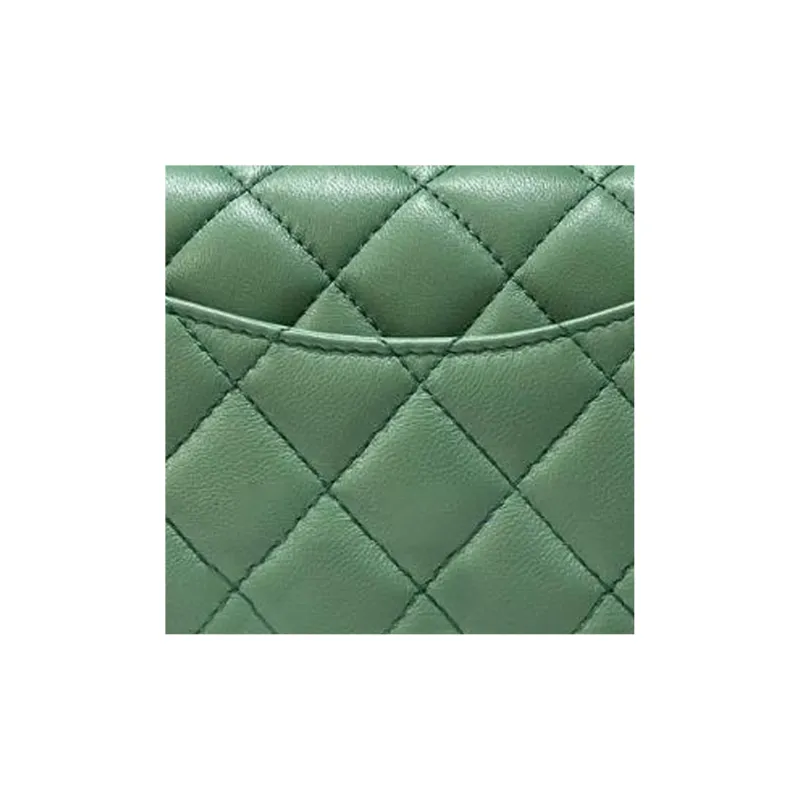 CHANEL Classic Flap CF Sheepskin Flap Bag, Shoulder Bag, Crossbody Bag Women's Green-4