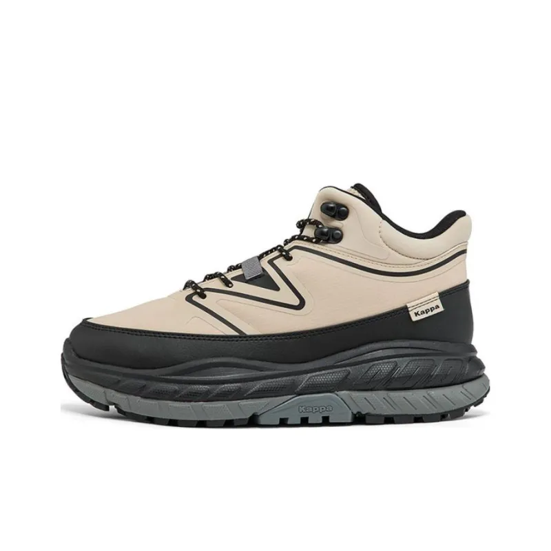 Kappa Shock Absorbers With Slip Resistant Features Mid Top Running Shoes Unisex Beige Black-0