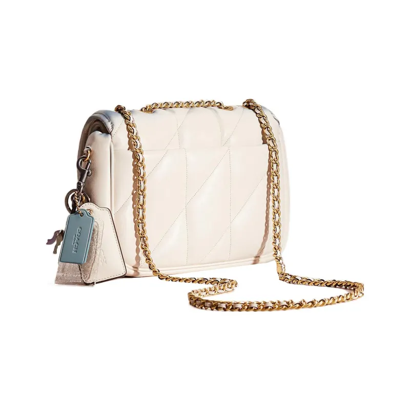 COACH Madison Leather Tofu Bag Shoulder Bag Women's Blue White & Multicolor-1