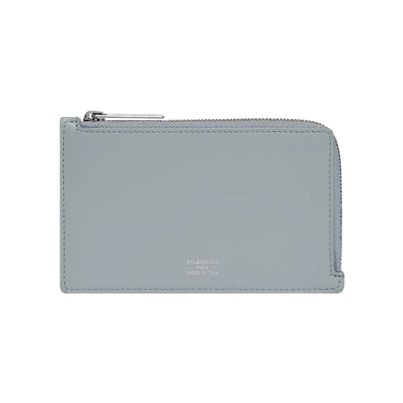 Balenciaga Smooth Calf Leather Wallet, Coin Purse, Card Holder Women's Blue-0