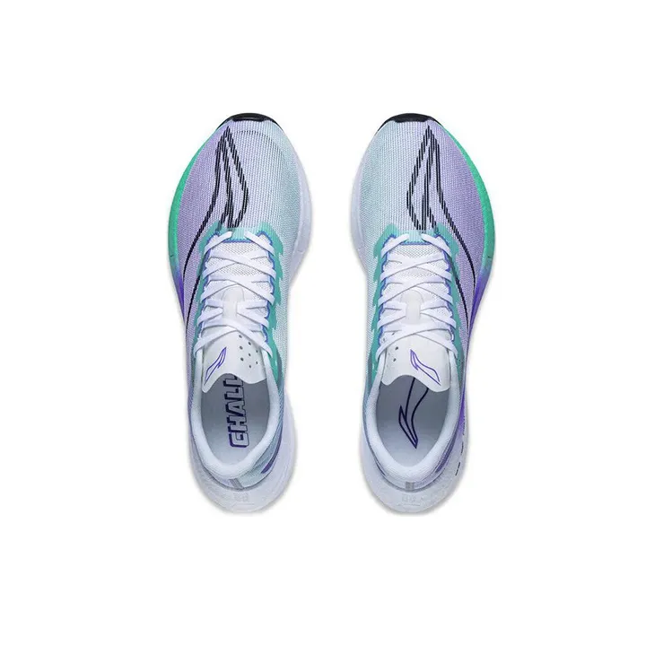 LiNing Feidian 3 Challenger Cushioned Slip-Resistant Low-Top Running Shoes Men's Gray Purple-3