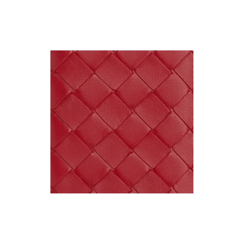 Bottega Veneta Leather Wallet Women's Red-4