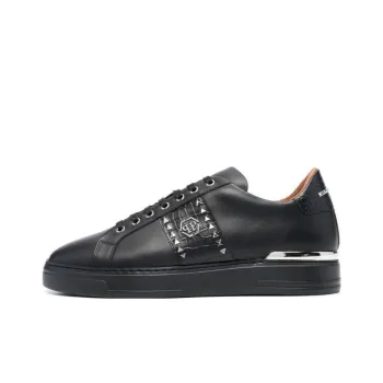 PHILIPP PLEIN Low Top Skateboard Shoes Men's Black