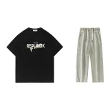 Set (Black Top and Washed Yellow Pants)
