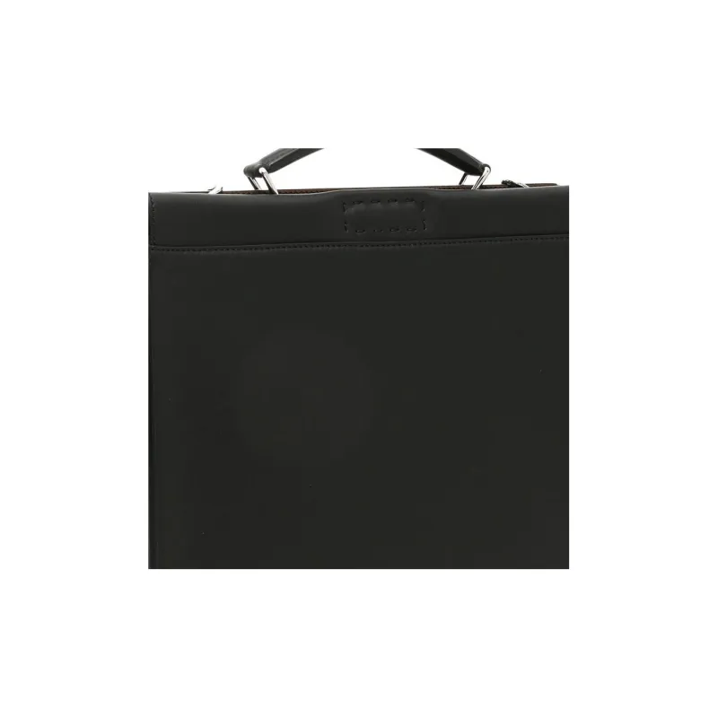 FENDI Peekaboo Leather Briefcase Shoulder Bag Crossbody Bag Handbag Regular Men's Black-5
