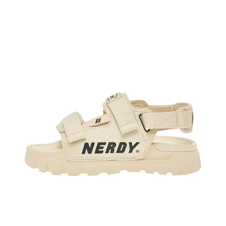 Nerdy Beach Sandals Unisex White/Black-6