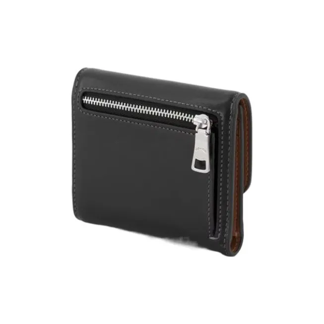 COACH Bandit Cow Leather Card Holder, Wallet Women's Black-1