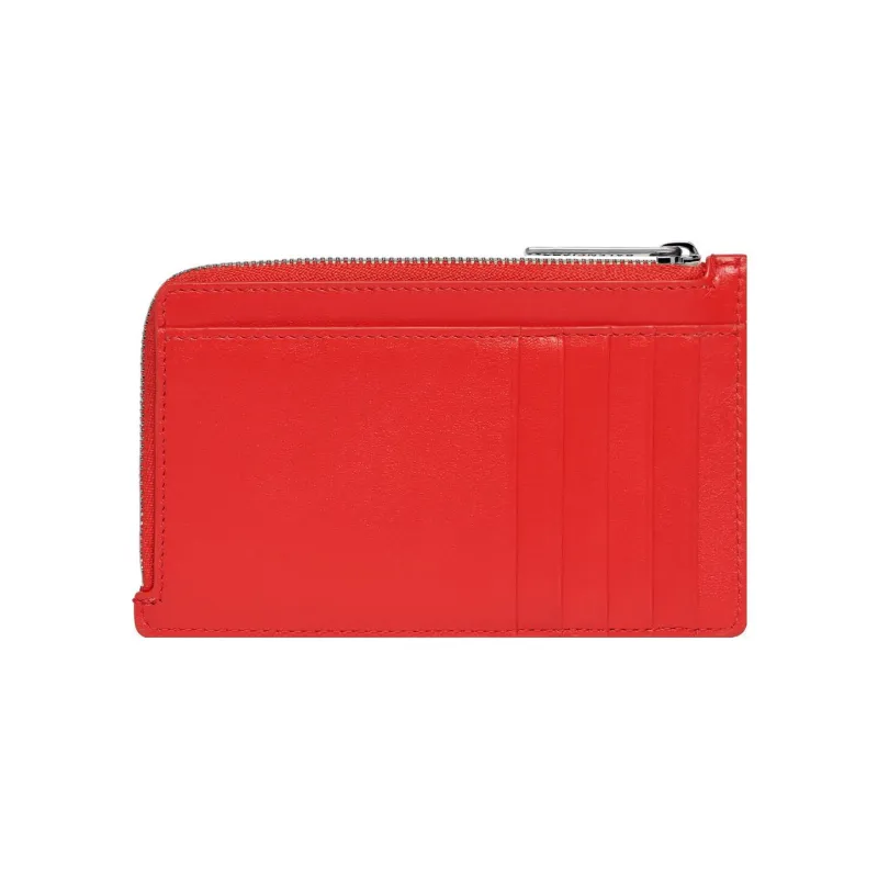 Balenciaga Smooth Calf Leather Wallet Coin Purse Card Holder Women's Red-1