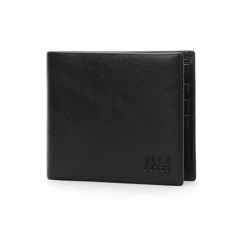 ELLE HOMME Automatic Buckle Belt Wallet Box Top Grain Cow Leather Belt Men's Black Width 3.55cm-6