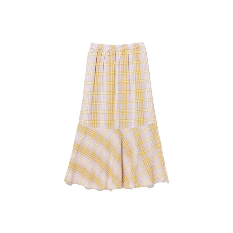 Beams Casual Long Skirts Women's Lavender-1