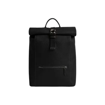 COACH Backpack Leather Backpack Men's Black