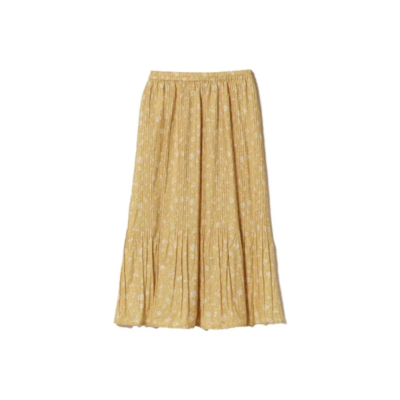 Beams Casual Long Skirts Women's Yellow-1
