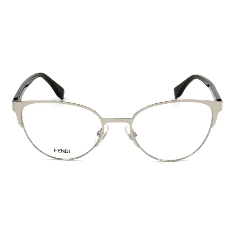 FENDI Metal Cat Eye Eyeglass Frames Unisex Gray-1