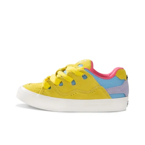 Ollieskate Skateboard Shoes Unisex Low-Top Yellow/Blue