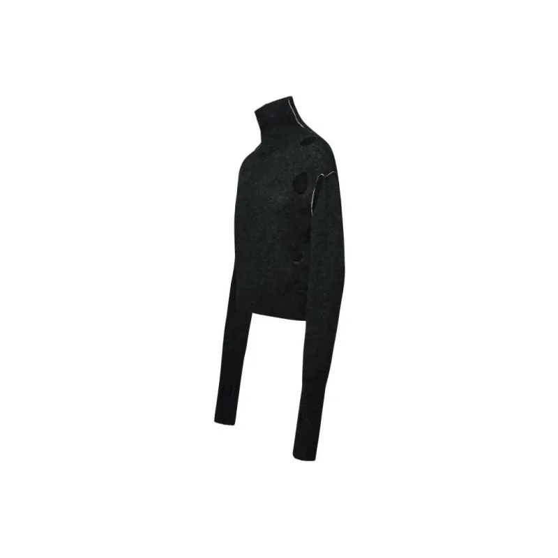 MM6 Maison Margiela Cut Out Distressed Sweater-1