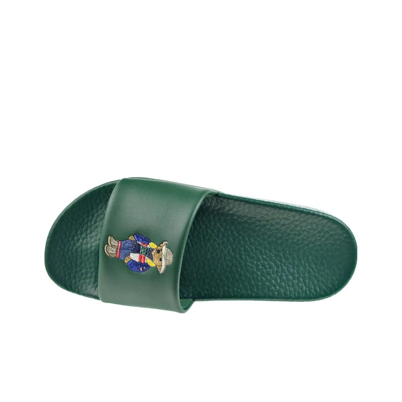 Polo Ralph Lauren Cowboy Polo Bear Slide Forest Green-3