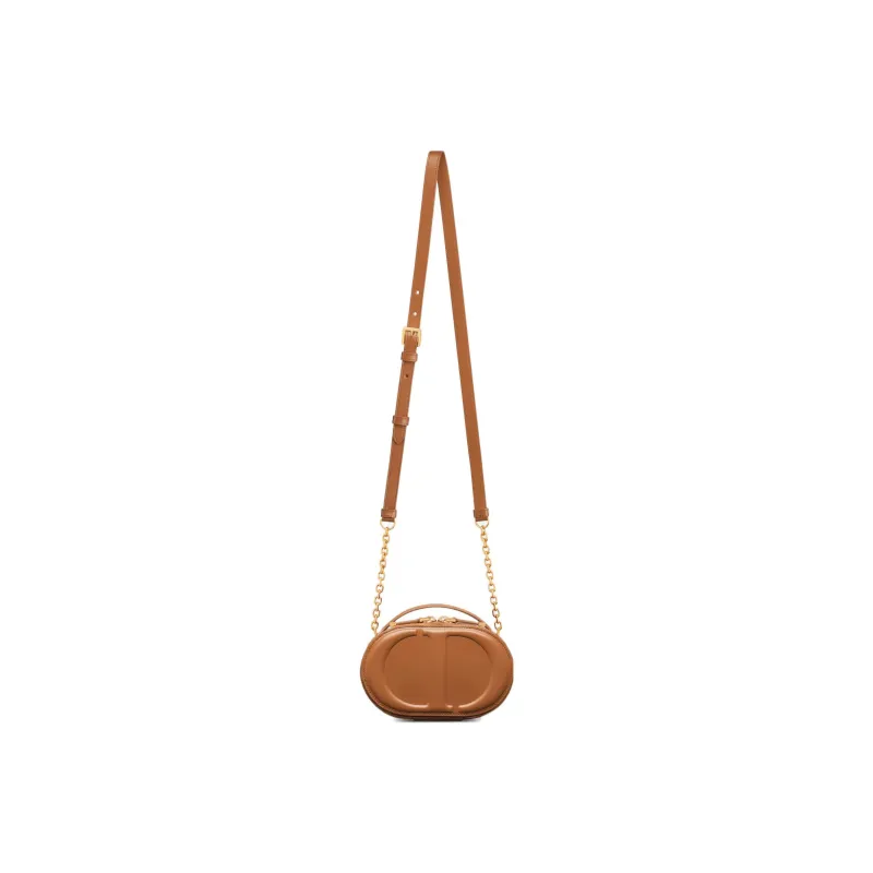 DIOR Cow Leather Camera Bag, Crossbody Bag, Shoulder Bag Women's Brown-1