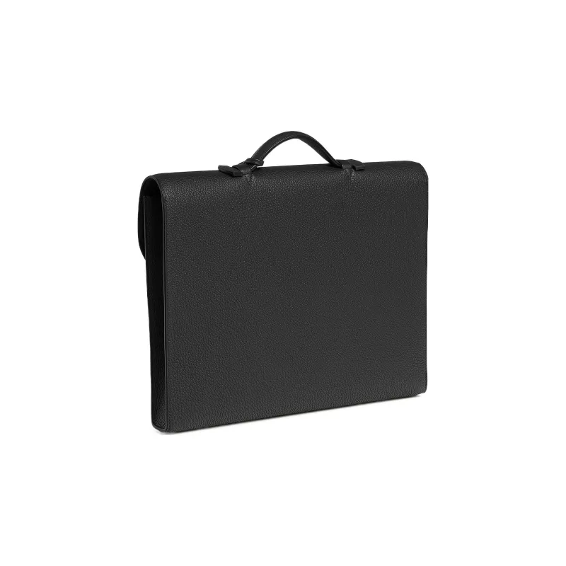 HERMES Sac A Depeches Togo Calfskin Business Bag, Handbag, Briefcase Men's 89 Noir Black-2