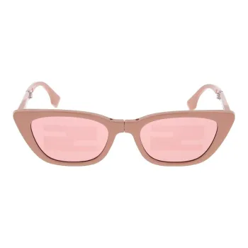 FENDI Plate Frame Cat Eye Sunglasses Women's Pink
