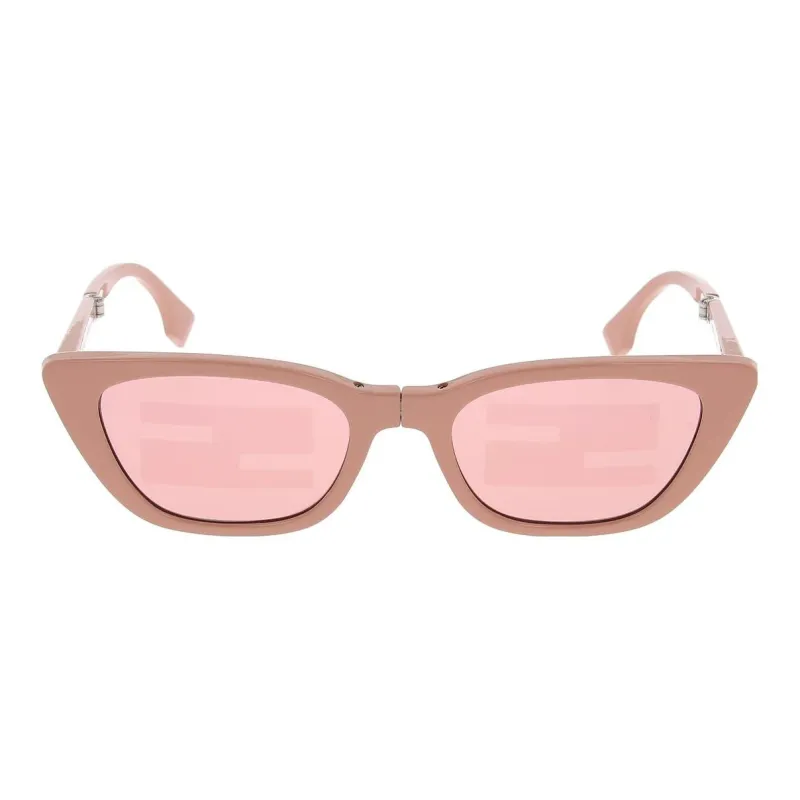 FENDI Plate Frame Cat Eye Sunglasses Women's Pink-0