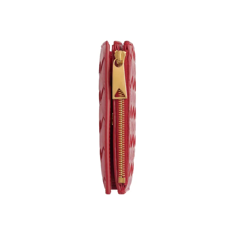 Bottega Veneta Leather Wallet Women's Red-1