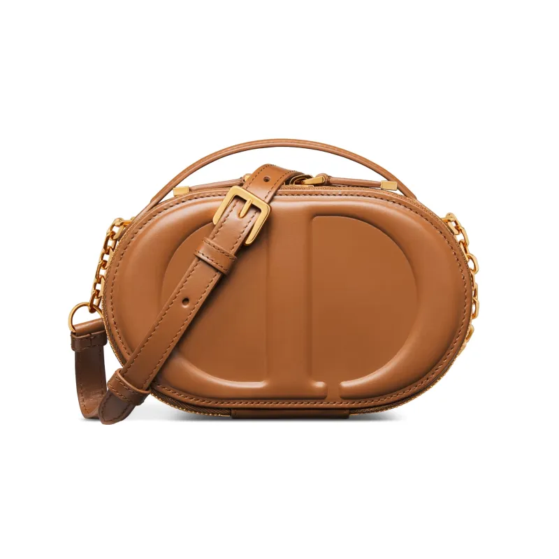 DIOR Cow Leather Camera Bag, Crossbody Bag, Shoulder Bag Women's Brown-0