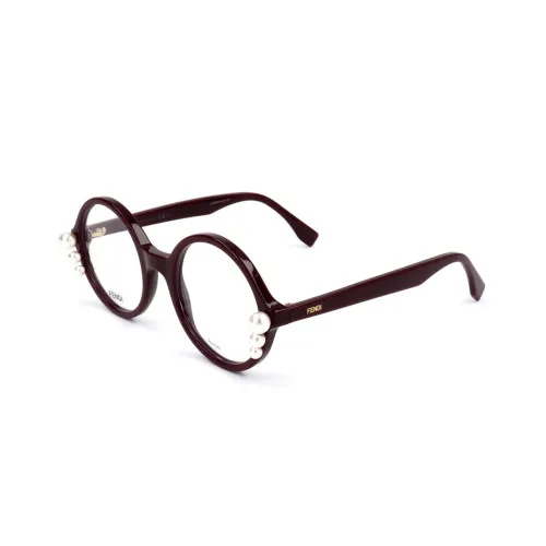 FENDI Eyeglass Frames Unisex Brown