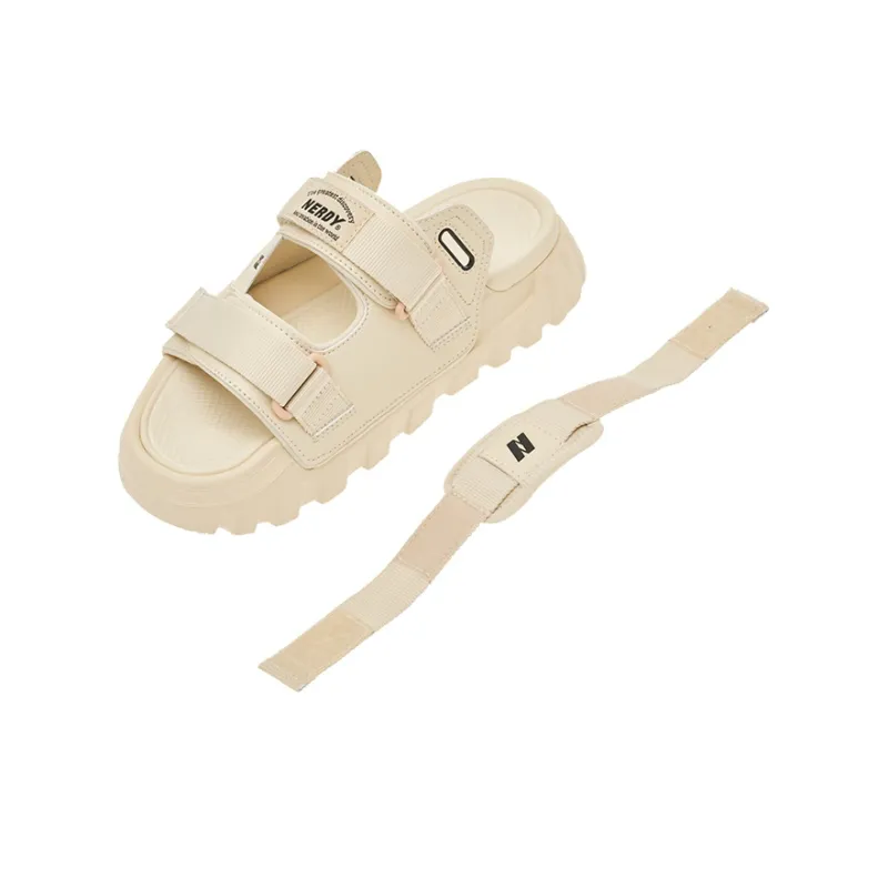 Nerdy Beach Sandals Unisex White/Black-9