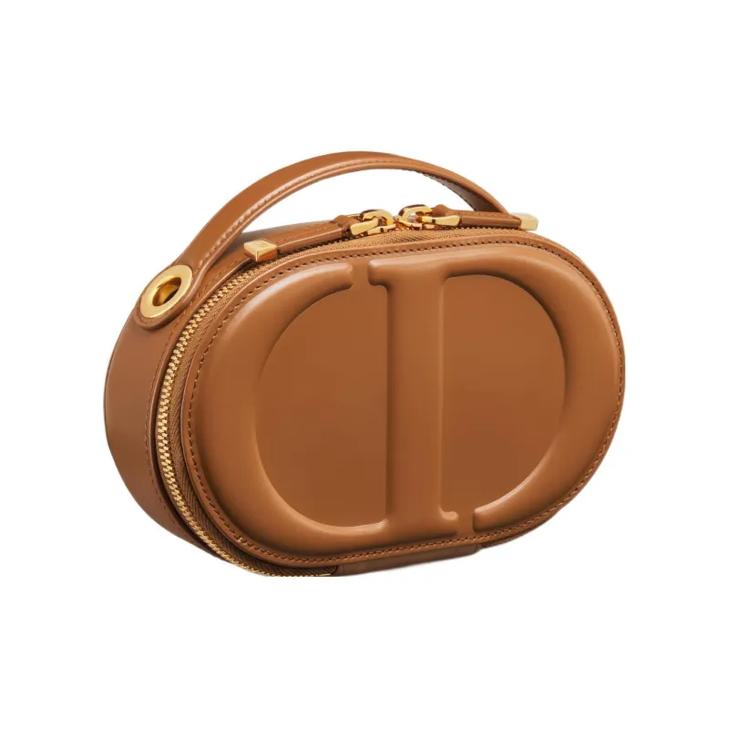 DIOR Cow Leather Camera Bag, Crossbody Bag, Shoulder Bag Women's Brown-2