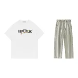 Set (White Top and Washed Yellow Mud Pants)