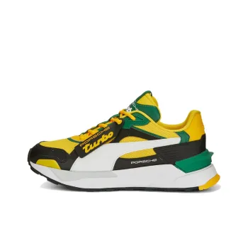 Porsche Legacy x PUMA Mirage Sport Slip-Resistant Breathable Mid-Top Sports Casual Shoes Women's Yellow Black