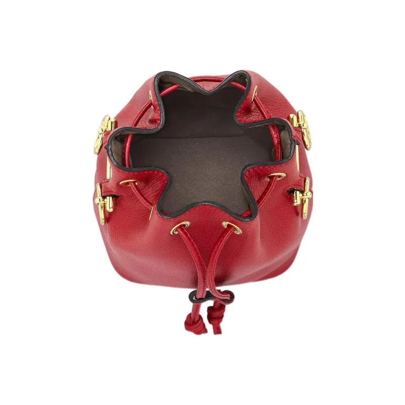 FENDI Mon Tresor Calfskin Bucket Bag Portable Crossbody Bag Shoulder Bag Mini Women's Red-3