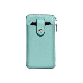 COACH Leather Cell Phone Pouch Wallet Women's Blue