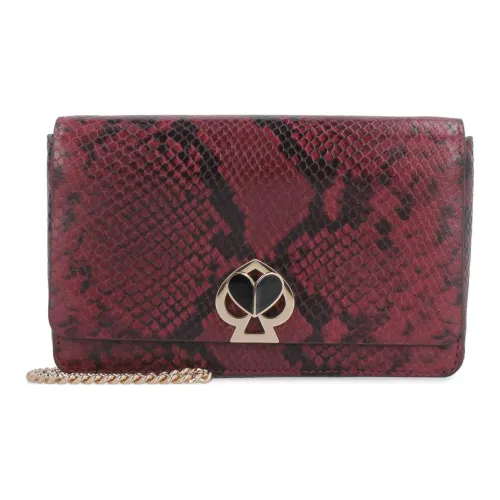 Kate Spade Leather Shoulder Bag Crossbody Bag Wallet Women's Red