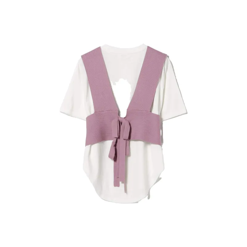 Beams T Shirts Women's Purple-1
