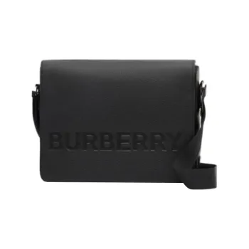 Burberry Cow Leather Messenger Bag Shoulder Bag Crossbody Bag Regular Men's Black