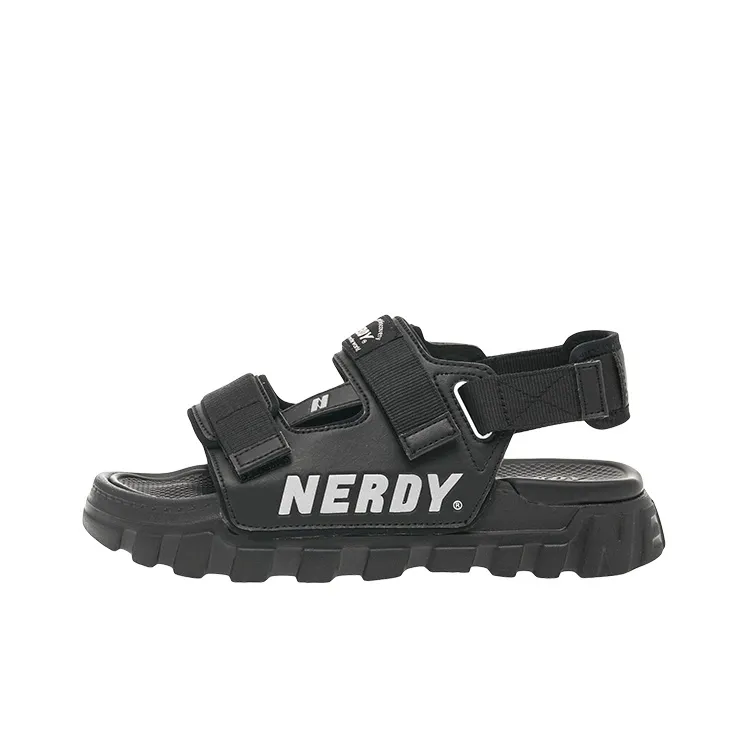 Nerdy Beach Sandals Unisex White/Black-0