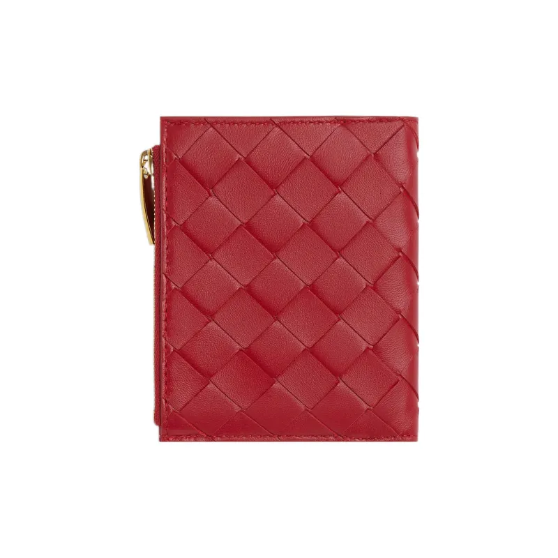 Bottega Veneta Leather Wallet Women's Red-2