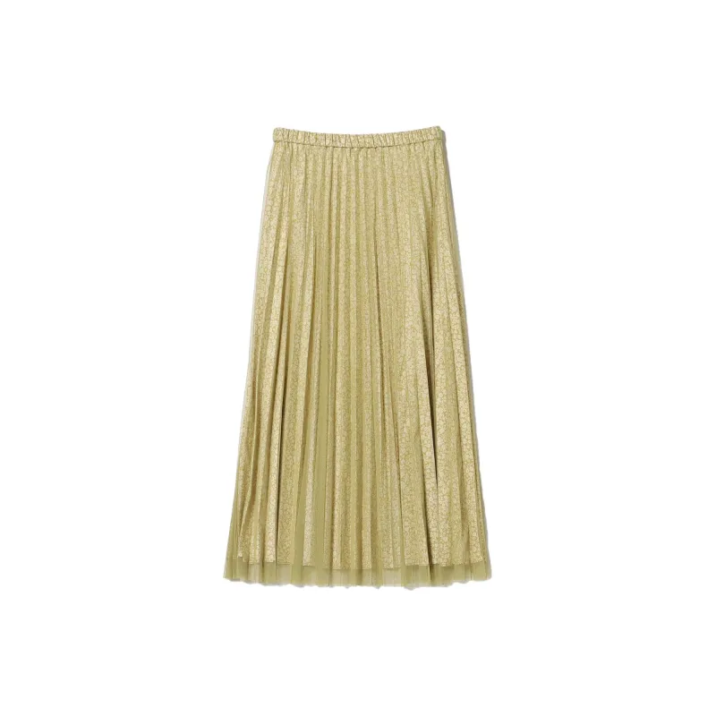 Beams Casual Long Skirts Women's Yellow-1