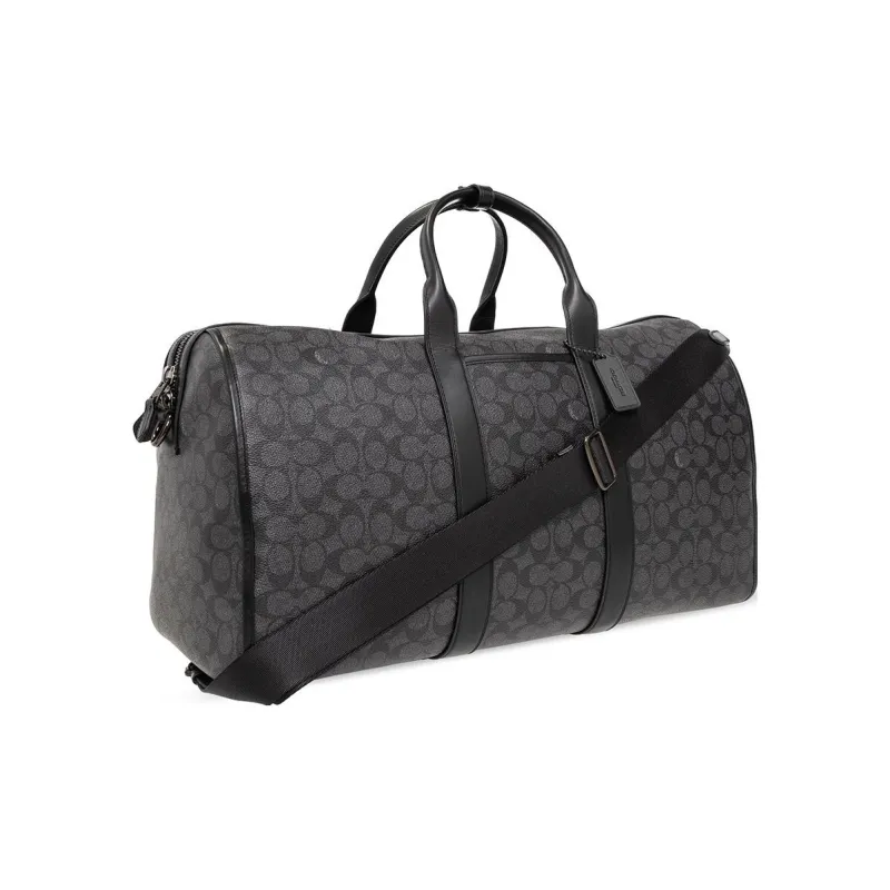 COACH Gotham Canvas With Leather Handbag, Crossbody Bag Tubas Men's Black-1
