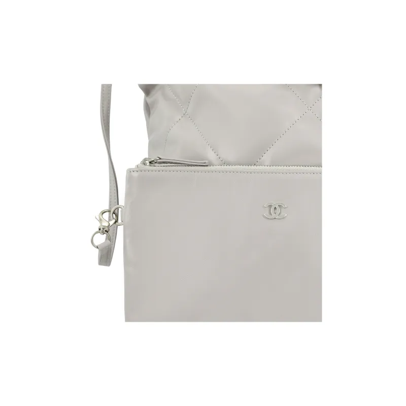 CHANEL 22Bag Bright Calfskin Tote Bag, Shopping Bag, Handbag, Shoulder Bag Women's Gray-6
