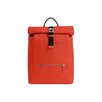 COACH Leather Backpack Men's Orange Red