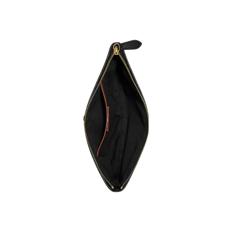COACH Pouch Leather Mahjong Set Clutches Women's Black-4