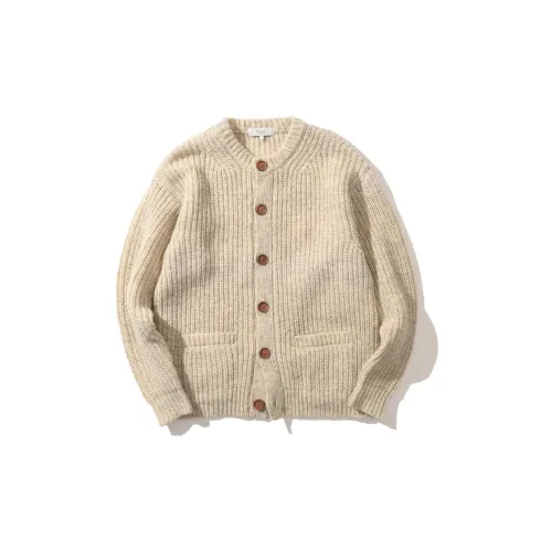 Beams Sweaters Men Natural Color