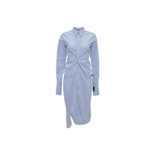 JW Anderson Stripe-pattern Layered Shirtdress