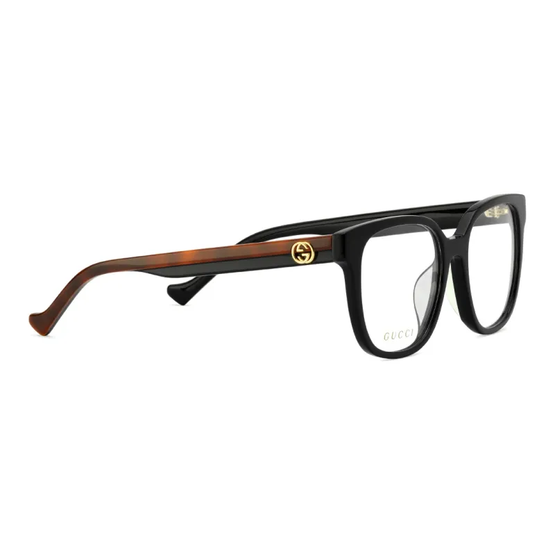 GUCCI Acetate Square Eyeglass Frames Women's Black-2