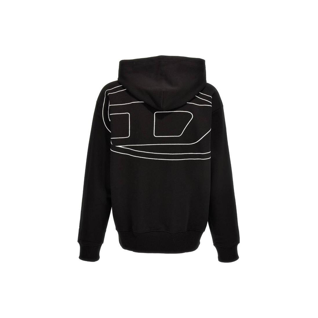 送関込☆DIESEL S-Macs-Hood-Megoval-D ロゴ刺繍パーカー DIESEL S-Macs-Hood-Megoval-D Logo Embroidered Hoodie XS - POIZON