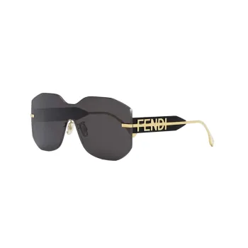 FENDI Metal Irregular Shape Sunglasses Women's Gray